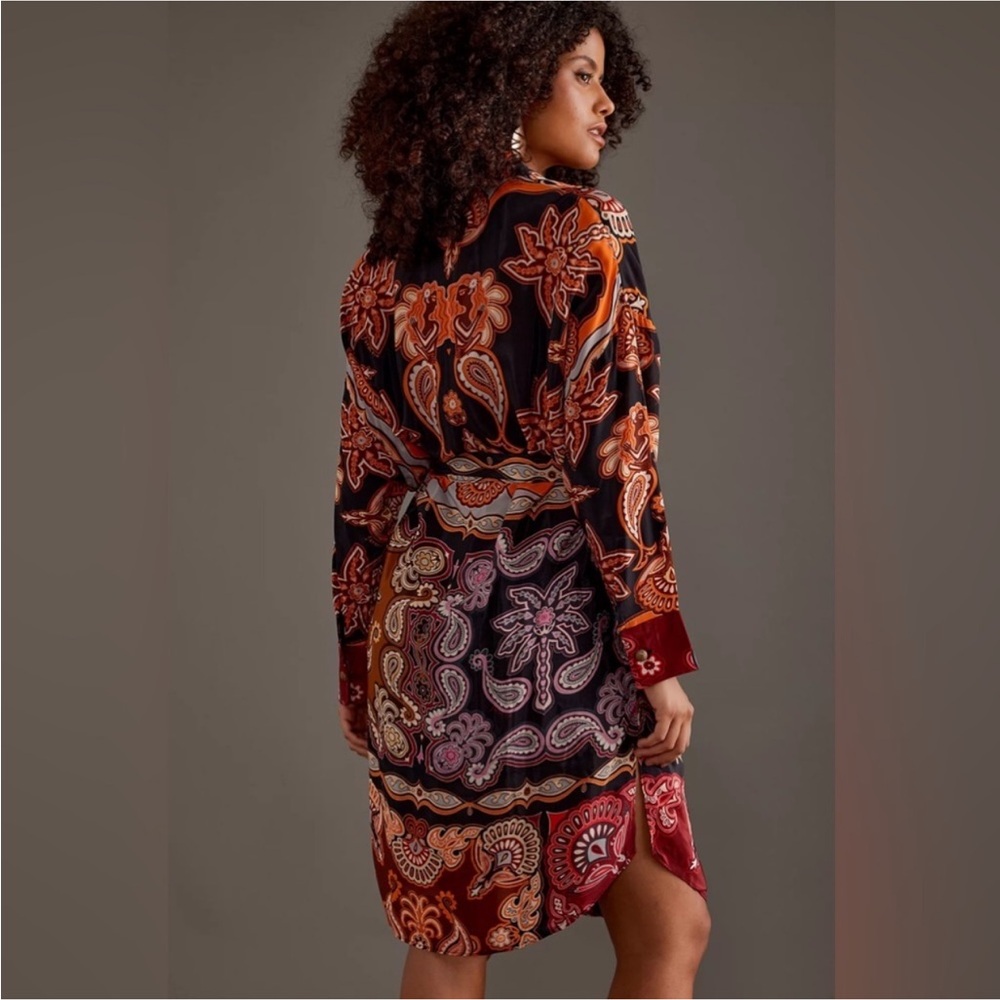 Farm Rio Printed Mini Shirt Dress - Picture 12 of 16